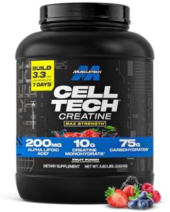 MuscleTech Cell Tech Creatine Powder, 3lb-6lb