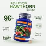 Zipvit 1000mg Hawthorn Berry Leaf Tablets, 90 Count