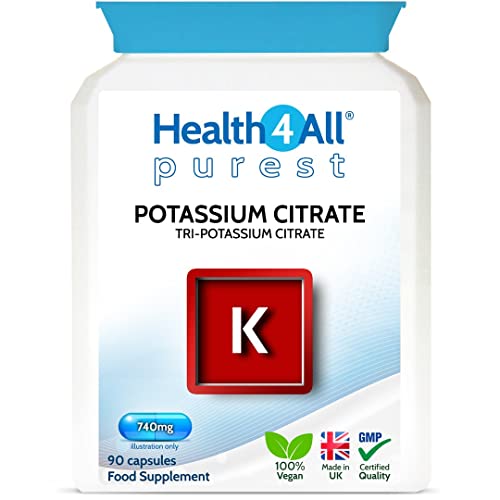 Purest Vegan Potassium Citrate Capsules by Health4All