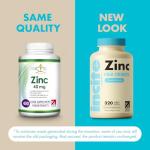 40mg Zinc Tablets – 400 Count, Vegan Friendly