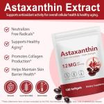 Astaxanthin 12mg Softgels for Total Health