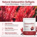 Astaxanthin 12mg Softgels for Total Health