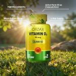 ORZAX Vitamin D3 2000 IU Softgels, Immune Support