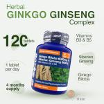 Ginkgo Biloba & Siberian Ginseng Energy Support Tablets