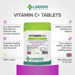 Lindens Vitamin C+ 1000 mg Tablets - 120 Count