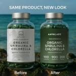 Organic Spirulina & Chlorella Capsules - 200 Count