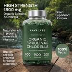 Organic Spirulina & Chlorella Capsules - 200 Count