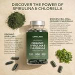 Organic Spirulina & Chlorella Capsules - 200 Count