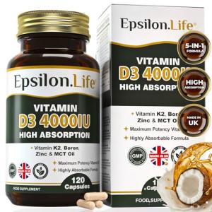 High Strength Vitamin D3, K2 & Zinc Capsules