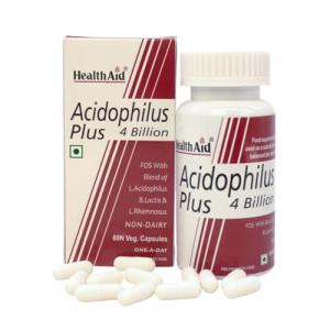 HealthAid Acidophilus Plus 4 Billion Vegicaps, 60 Count