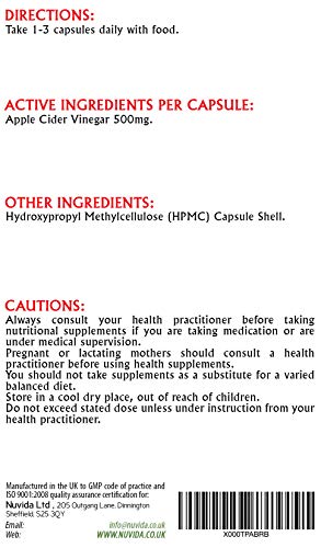 Nuvida High Strength Apple Cider Vinegar Capsules