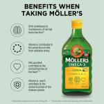 Moller's Omega-3 Cod Liver Oil, Lemon Flavor