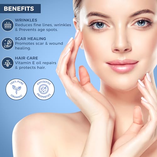 Natural Vitamin E Oil Drops for Skin and Hair