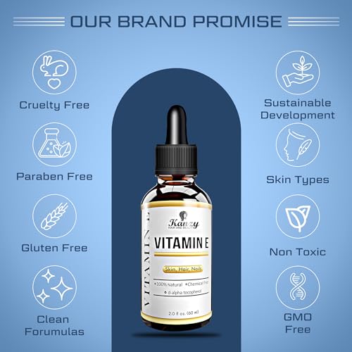 Natural Vitamin E Oil Drops for Skin and Hair