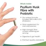 Psyllium Husk Probiotic Capsules for Digestive Health