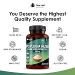 Psyllium Husk Probiotic Capsules for Digestive Health