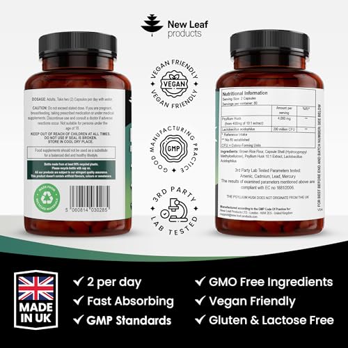 Psyllium Husk Probiotic Capsules for Digestive Health