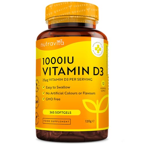 High-Potency Vitamin D3 1000 I.E - 365 Capsules