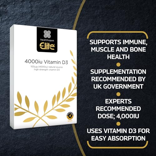 Healthspan Elite Vitamin D3 4000iu - 120 Capsules