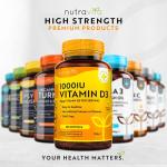 High-Potency Vitamin D3 1000 I.E - 365 Capsules