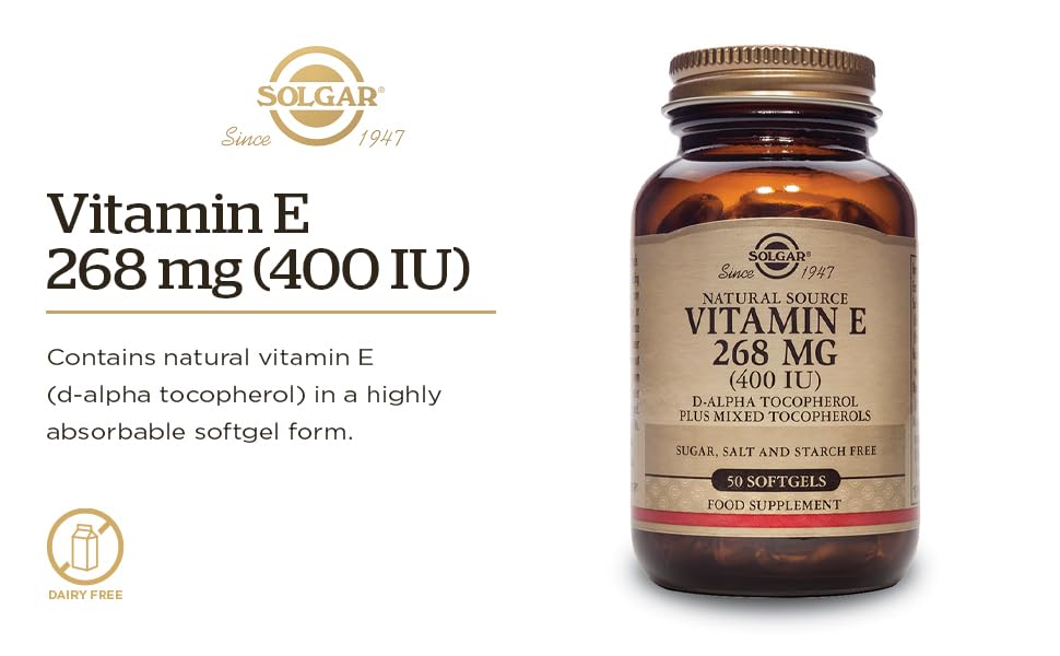 Solgar Vitamin E 400 IU Softgels, 250 Pack