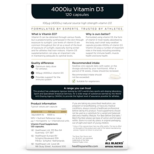 Healthspan Elite Vitamin D3 4000iu - 120 Capsules
