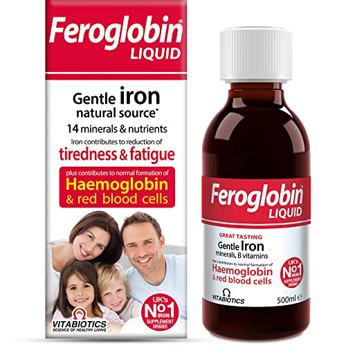 Feroglobin Gentle Iron Liquid for Energy Boost, 500 ml