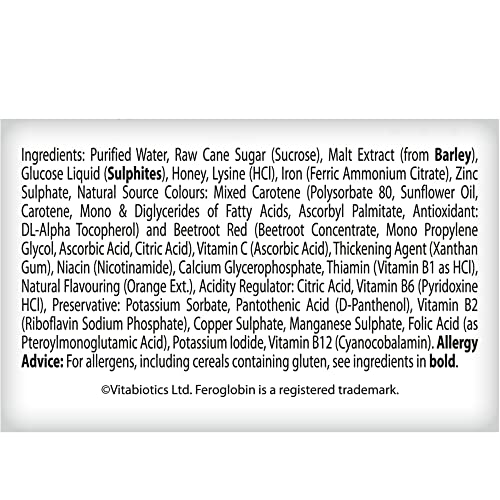 Feroglobin Gentle Iron Liquid for Energy Boost, 500 ml