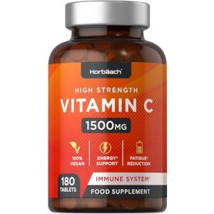Vitamin C 1500mg Tablets - 180 Count Vegan