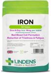 Lindens Iron 14mg Vegan Tablets for Energy Boost