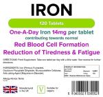 Lindens Iron 14mg Vegan Tablets for Energy Boost