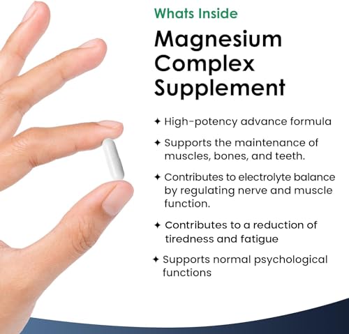 High Strength Magnesium Glycinate Complex 2000mg Capsules