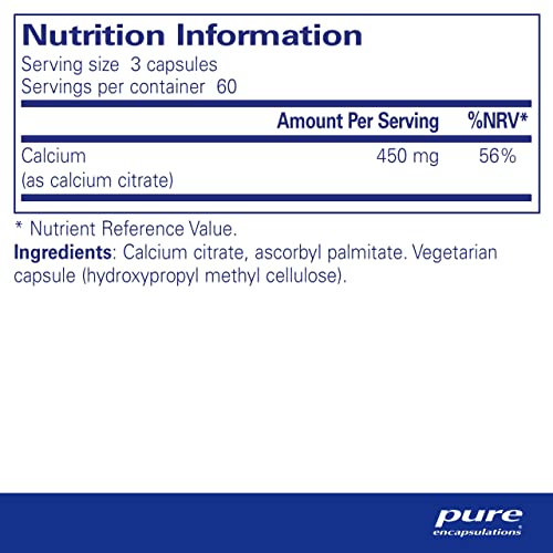 Pure Encapsulations Calcium Citrate - 180 Capsules