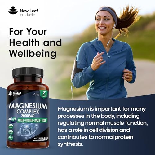 High Strength Magnesium Glycinate Complex 2000mg Capsules