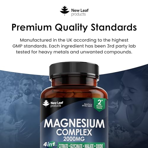 High Strength Magnesium Glycinate Complex 2000mg Capsules