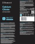 Calcium Citrate 800mg with Vitamin D3, 120 Capsules