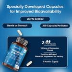 Magnesium Citrate Capsules - 240 Vegan Formula