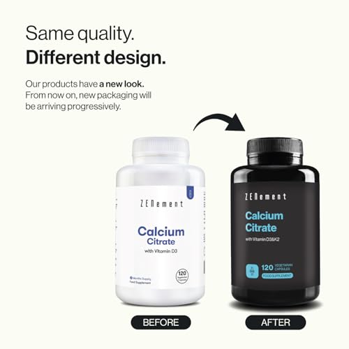 Calcium Citrate 800mg with Vitamin D3, 120 Capsules