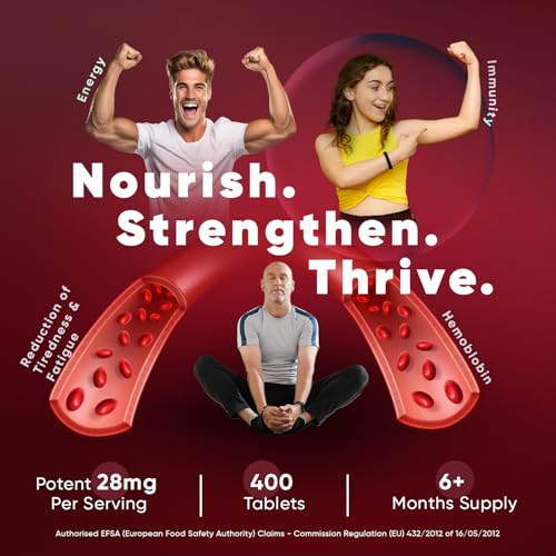 High Strength Vegan Iron Tablets for Energy