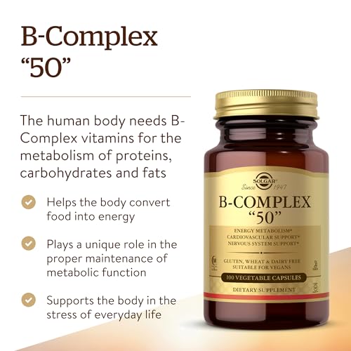 Solgar B-Complex 50 Veg Caps for Energy & Heart