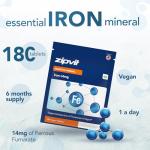 High Strength Iron Tablets 14mg, 180 Vegan