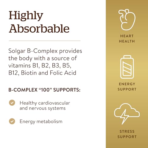 Solgar B-Complex 50 Veg Caps for Energy & Heart