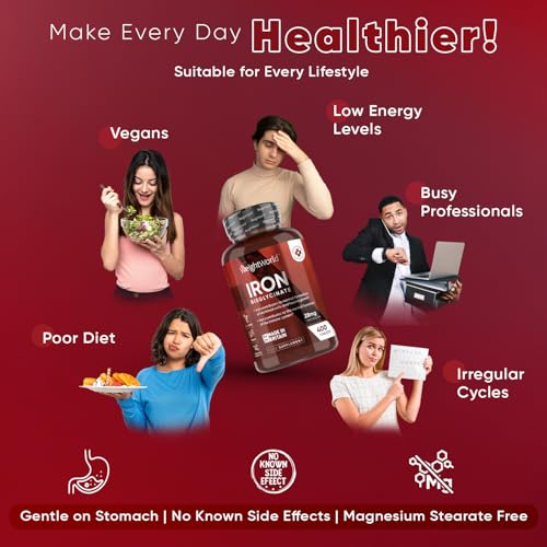 High Strength Vegan Iron Tablets for Energy
