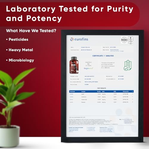 High Strength Vegan Iron Tablets for Energy