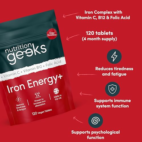 High Strength Iron Tablets with Vitamin C & B12