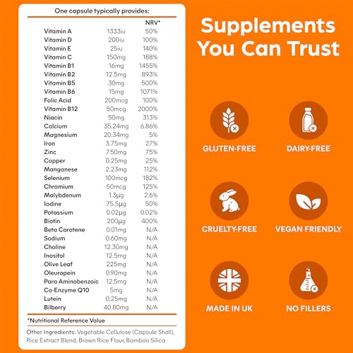 Vegan Multivitamins & Minerals – 60 Daily Capsules
