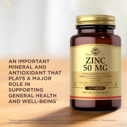 Solgar Zinc 50mg - 100 Tablets