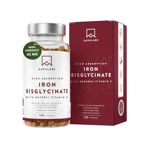 Natural Iron & Vitamin C Supplement - 120 Capsules