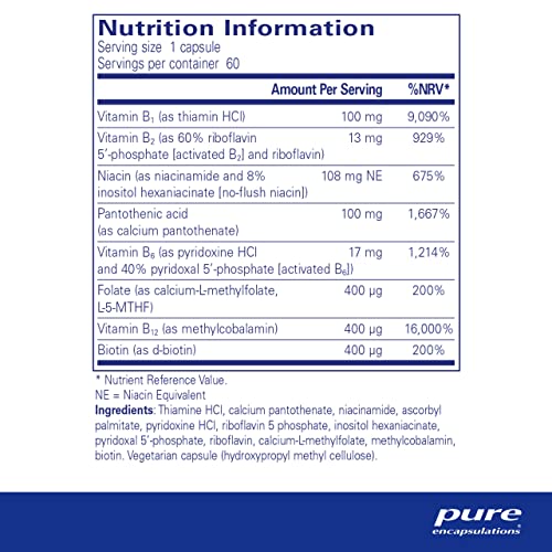 Pure Encapsulations B-Complex Plus - 60 Capsules