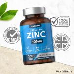 Zinc Tablets 100mg for Immunity Support - Vegan